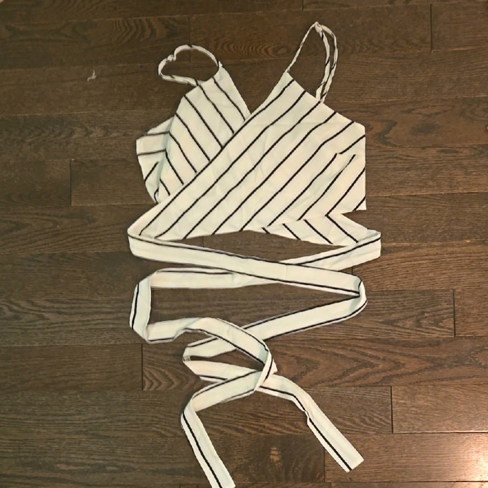 Striped Wrap Top and matching Pants